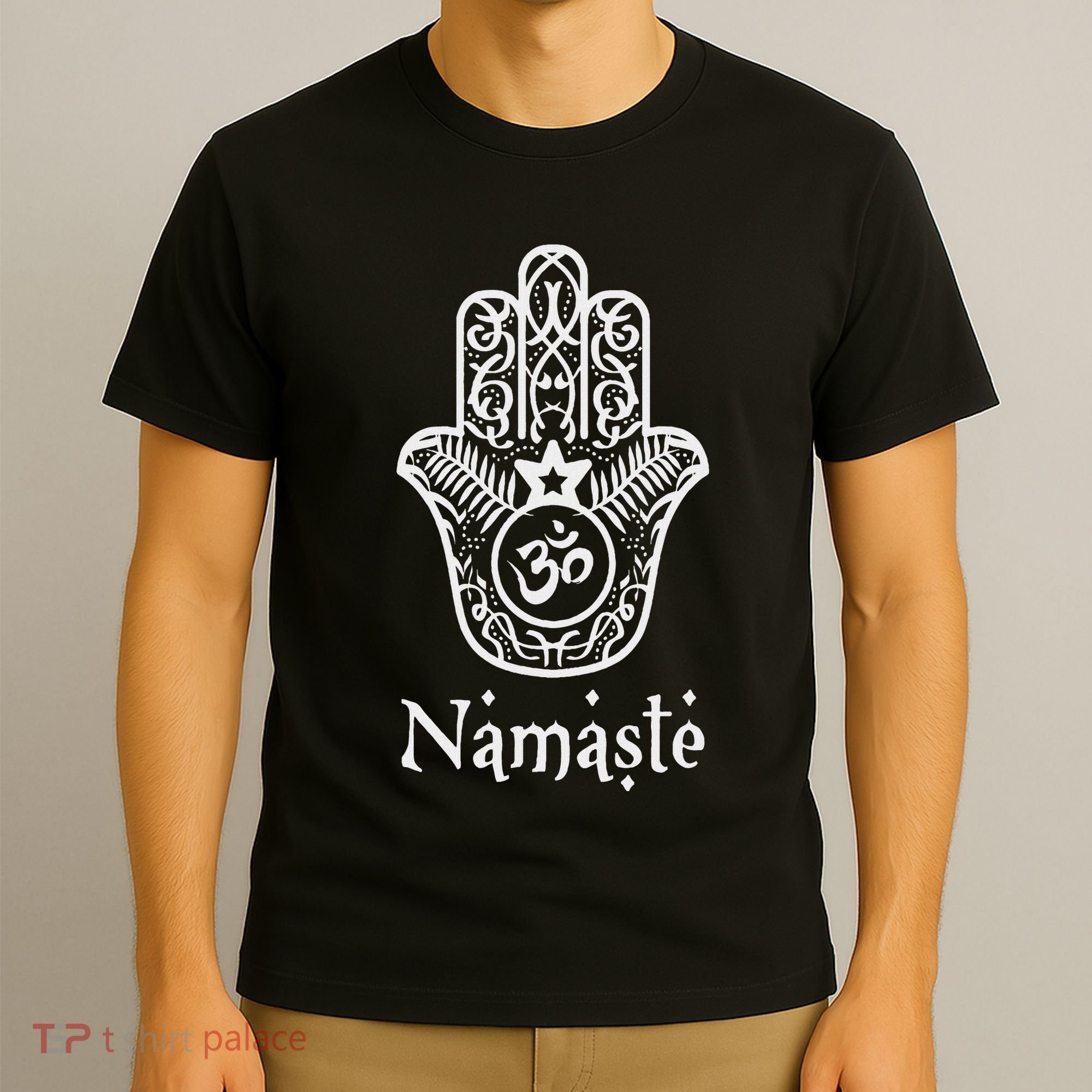 Namaste Hand Hamsa Yoga Hinduism Vedas Ohm T-Shirt