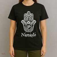 Namaste Hand Hamsa Yoga Hinduism Vedas Ohm T-Shirt thumb 4