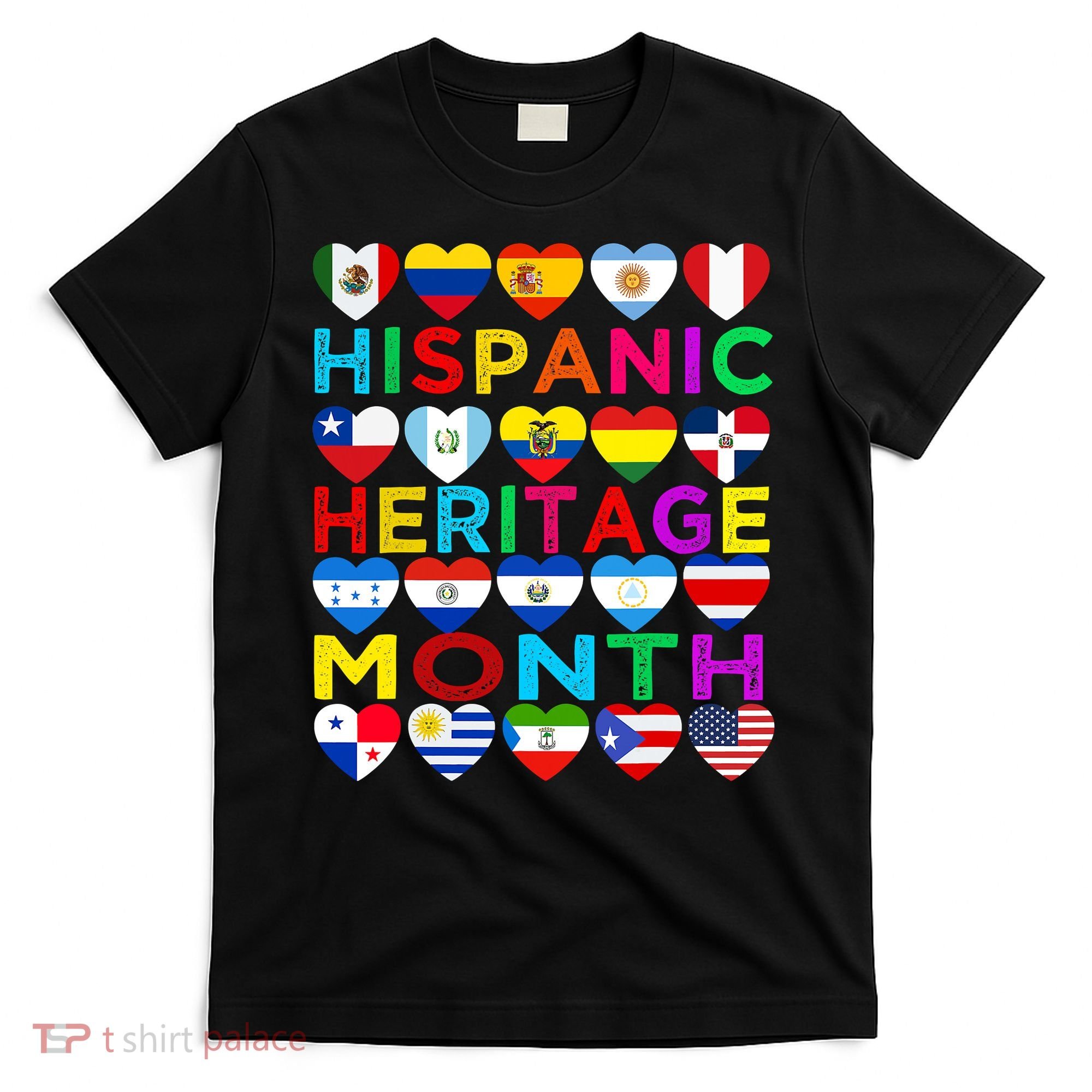 National Hispanic Heritage Month Latino Countries Flag T-Shirt