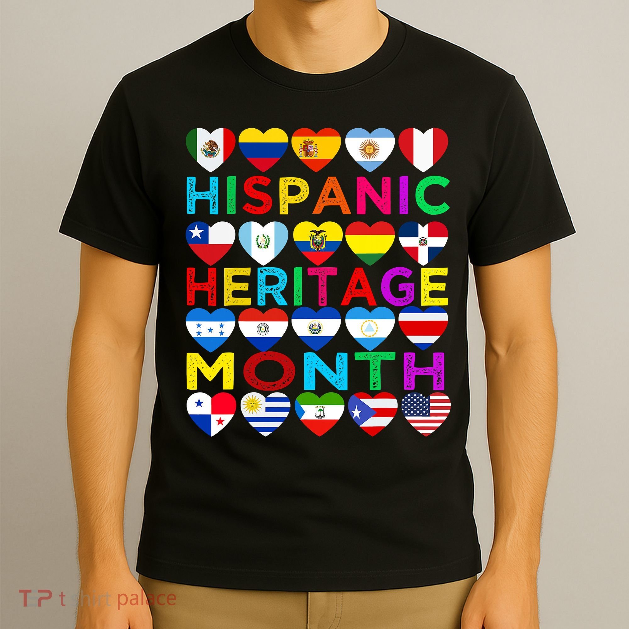 National Hispanic Heritage Month Latino Countries Flag T-Shirt