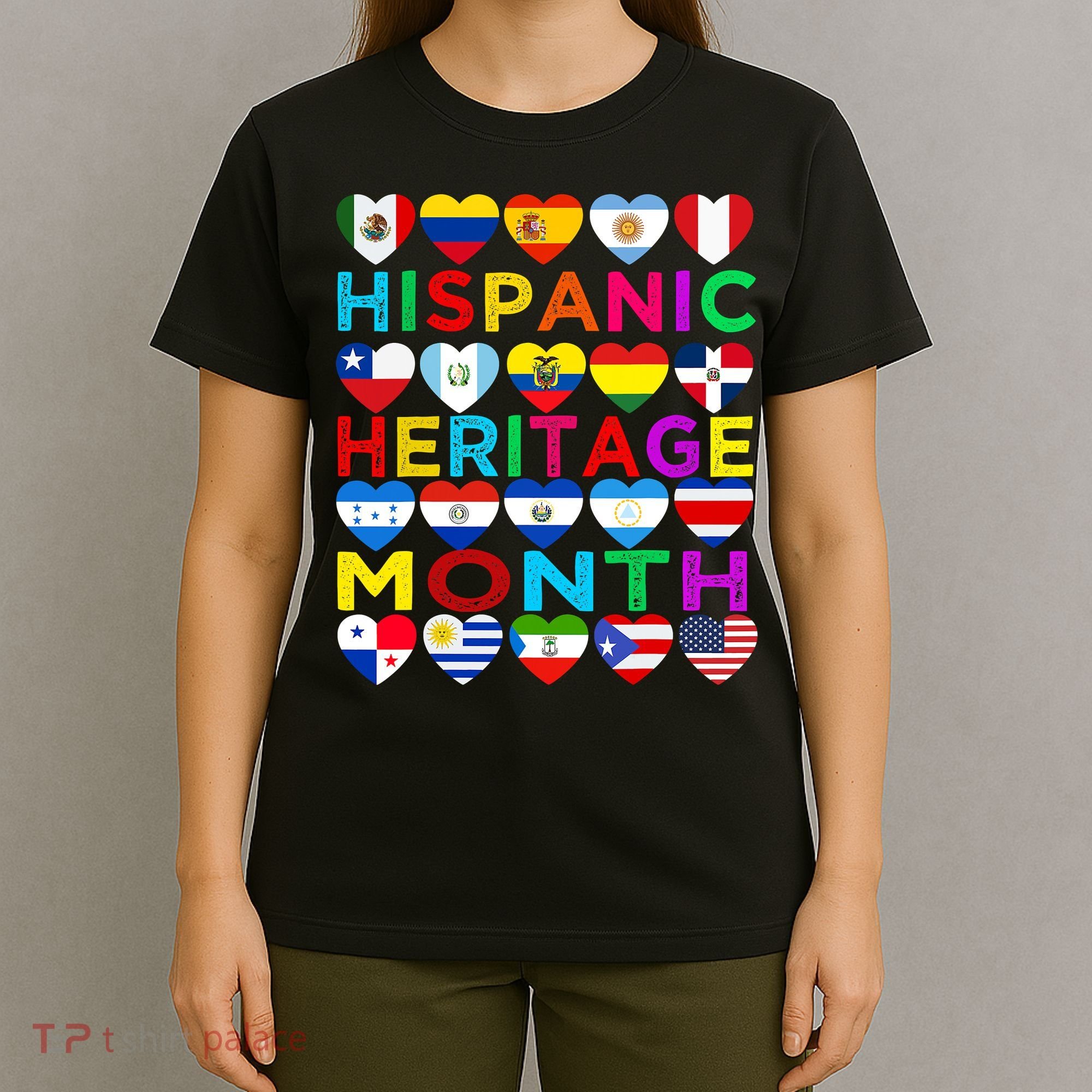 National Hispanic Heritage Month Latino Countries Flag T-Shirt