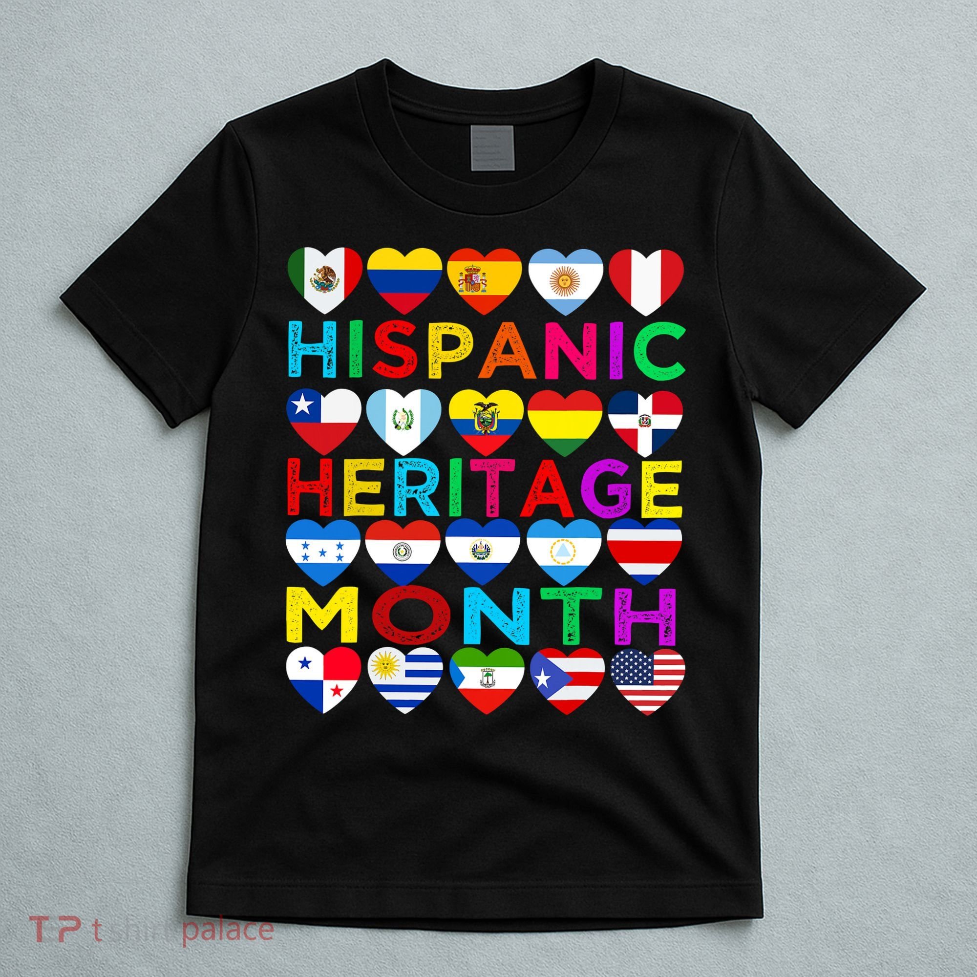 National Hispanic Heritage Month Latino Countries Flag T-Shirt