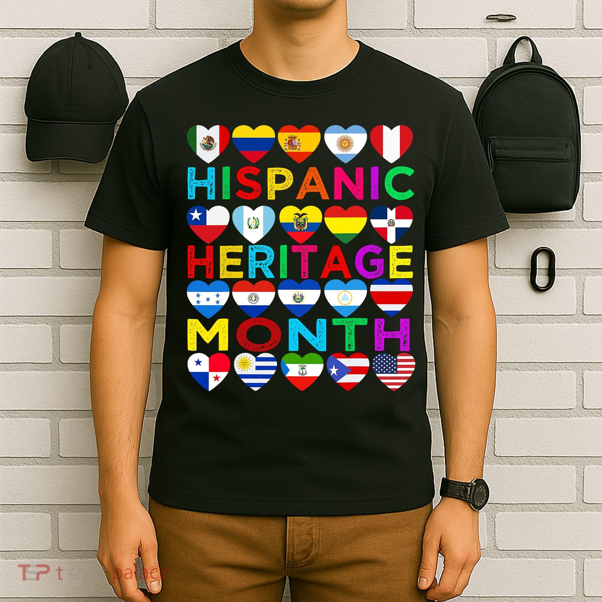 National Hispanic Heritage Month Latino Countries Flag T-Shirt