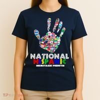 National Hispanic Heritage Month Hand T-Shirt thumb 4