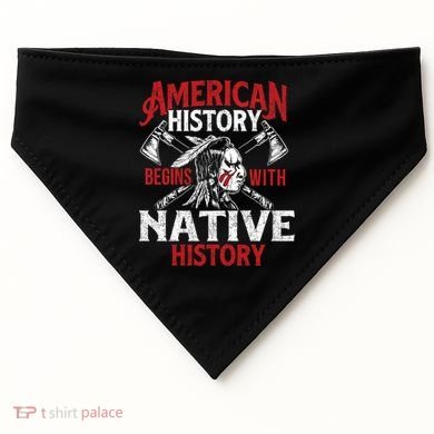 Native History - Indigenous Indian Native American Blood USA-Made Doggie Bandana