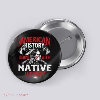 Native History - Indigenous Indian Native American Blood Button