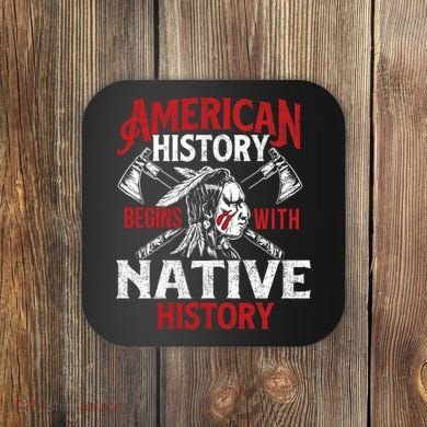Native History - Indigenous Indian Native American Blood Coaster