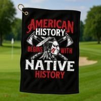 Native History - Indigenous Indian Native American Blood Golf Towel thumb 1