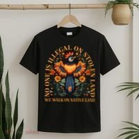 No Human Is Illegal On Stolen Land T-Shirt thumb 2