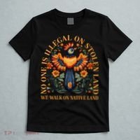 No Human Is Illegal On Stolen Land T-Shirt thumb 5