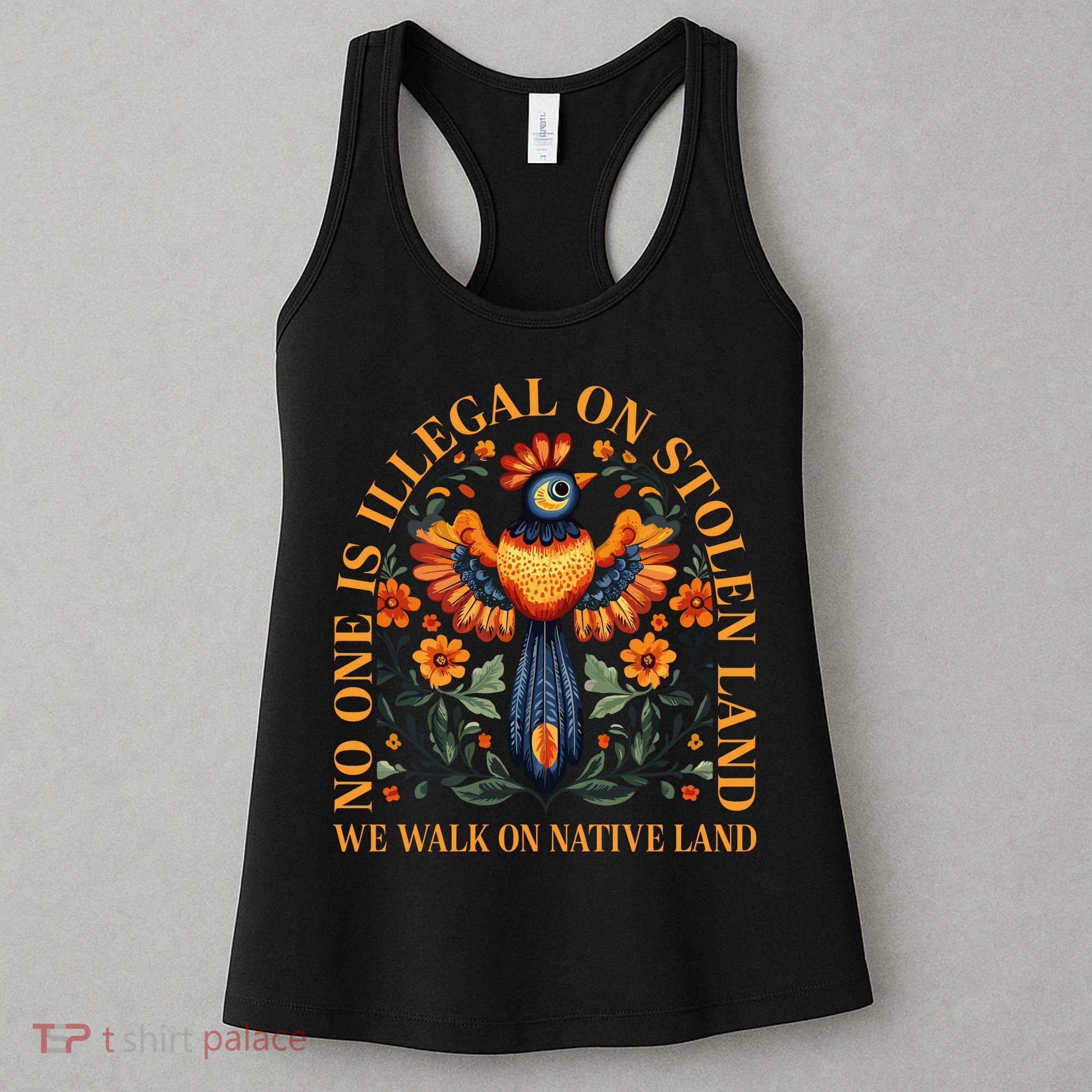 No Human Is Illegal On Stolen Land Women's Tank Top
