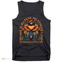 No Human Is Illegal On Stolen Land Tank Top thumb 0