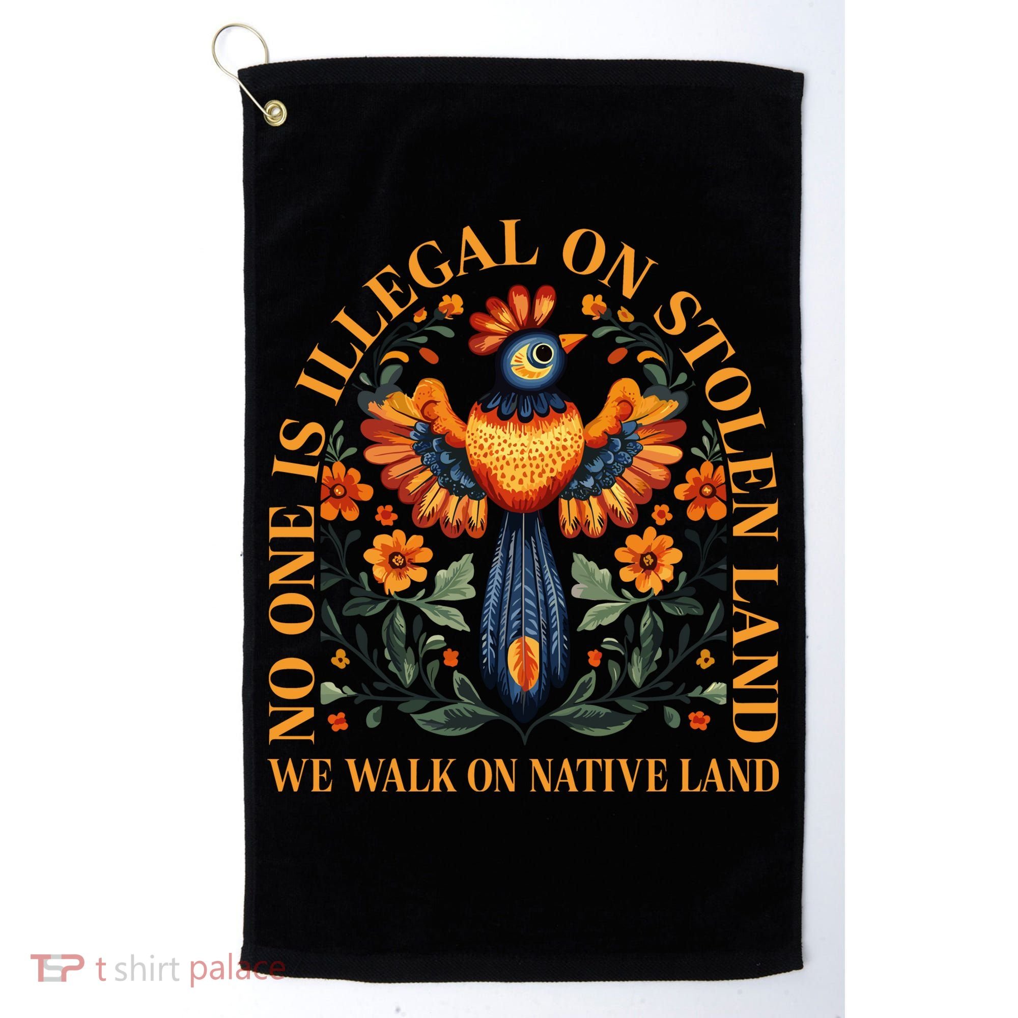 No Human Is Illegal On Stolen Land Golf Towel