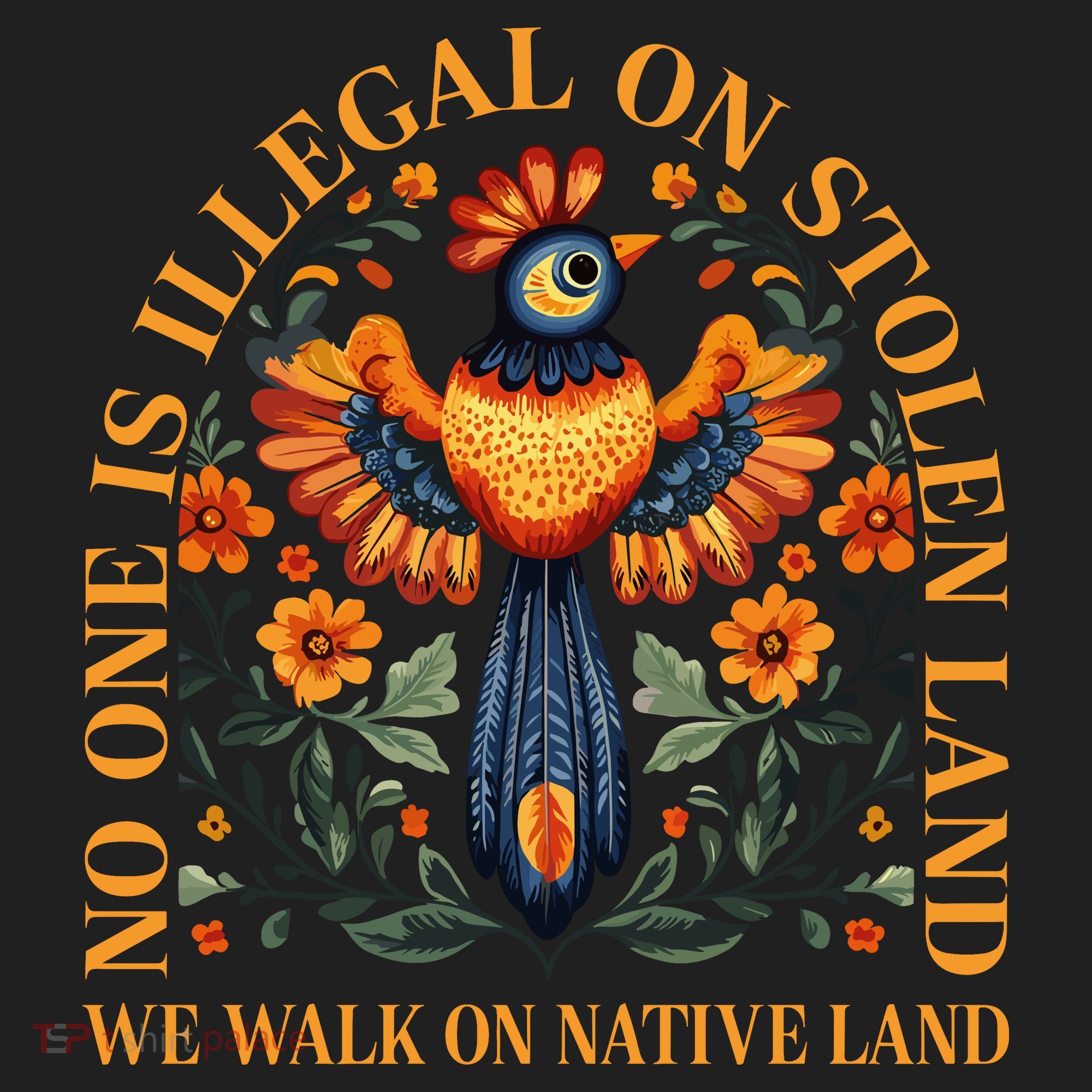 No Human Is Illegal On Stolen Land Golf Towel