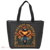 No Human Is Illegal On Stolen Land Tote Bag thumb 0