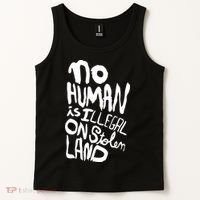 No Human Is Illegal On Stolen Land Tank Top thumb 2