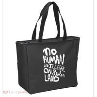 No Human Is Illegal On Stolen Land Tote Bag thumb 2