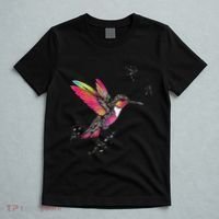 Neon Hummingbird In Flight T-Shirt thumb 5