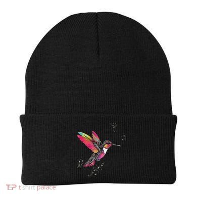 Neon Hummingbird In Flight Beanie