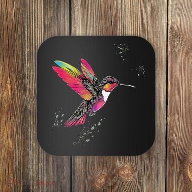 Neon Hummingbird In Flight Coaster