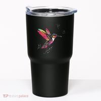 Neon Hummingbird In Flight Tumbler thumb 0