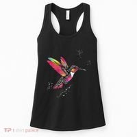 Neon Hummingbird In Flight Women's Tank Top thumb 0