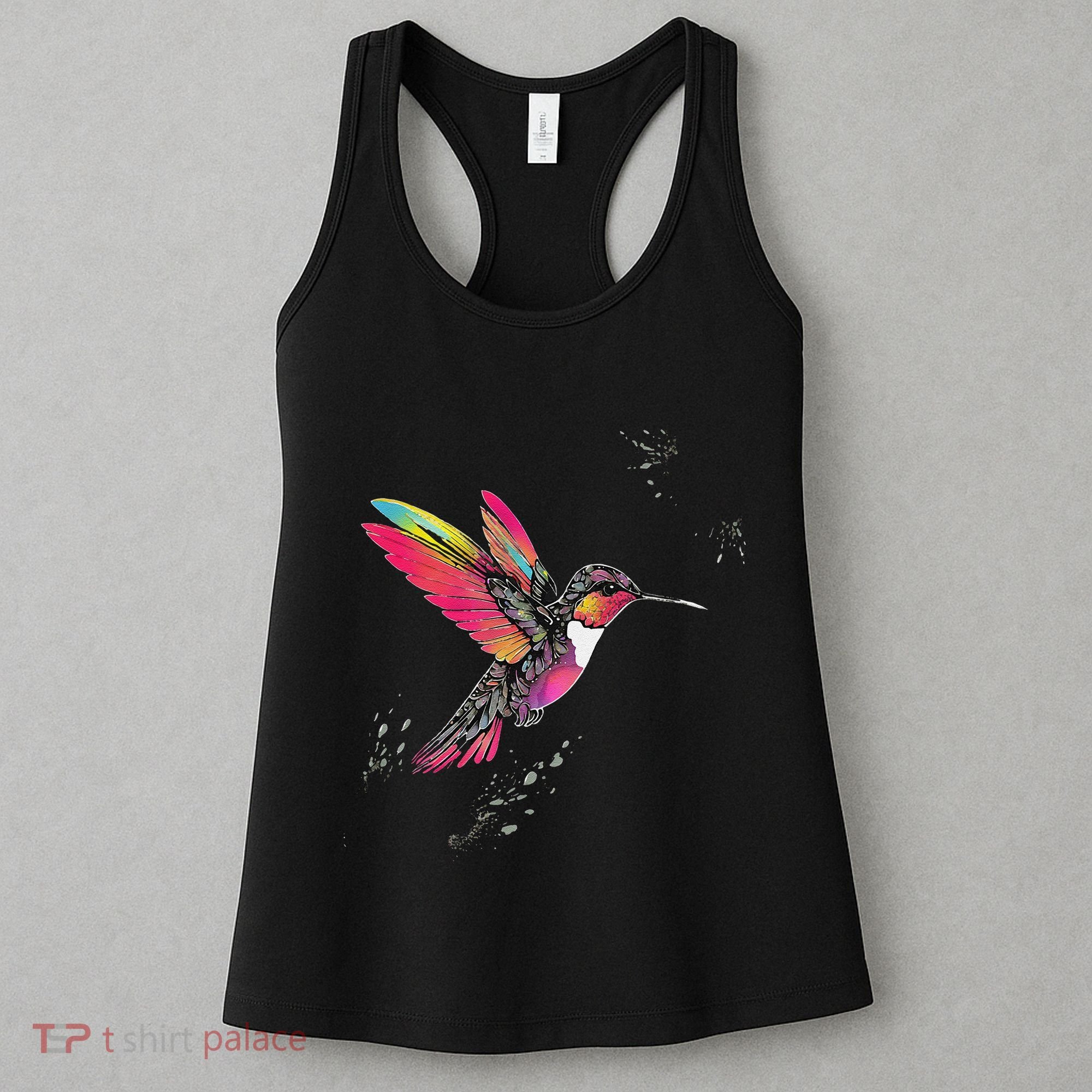 Neon Hummingbird In Flight Women's Tank Top