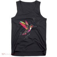 Neon Hummingbird In Flight Tank Top thumb 0