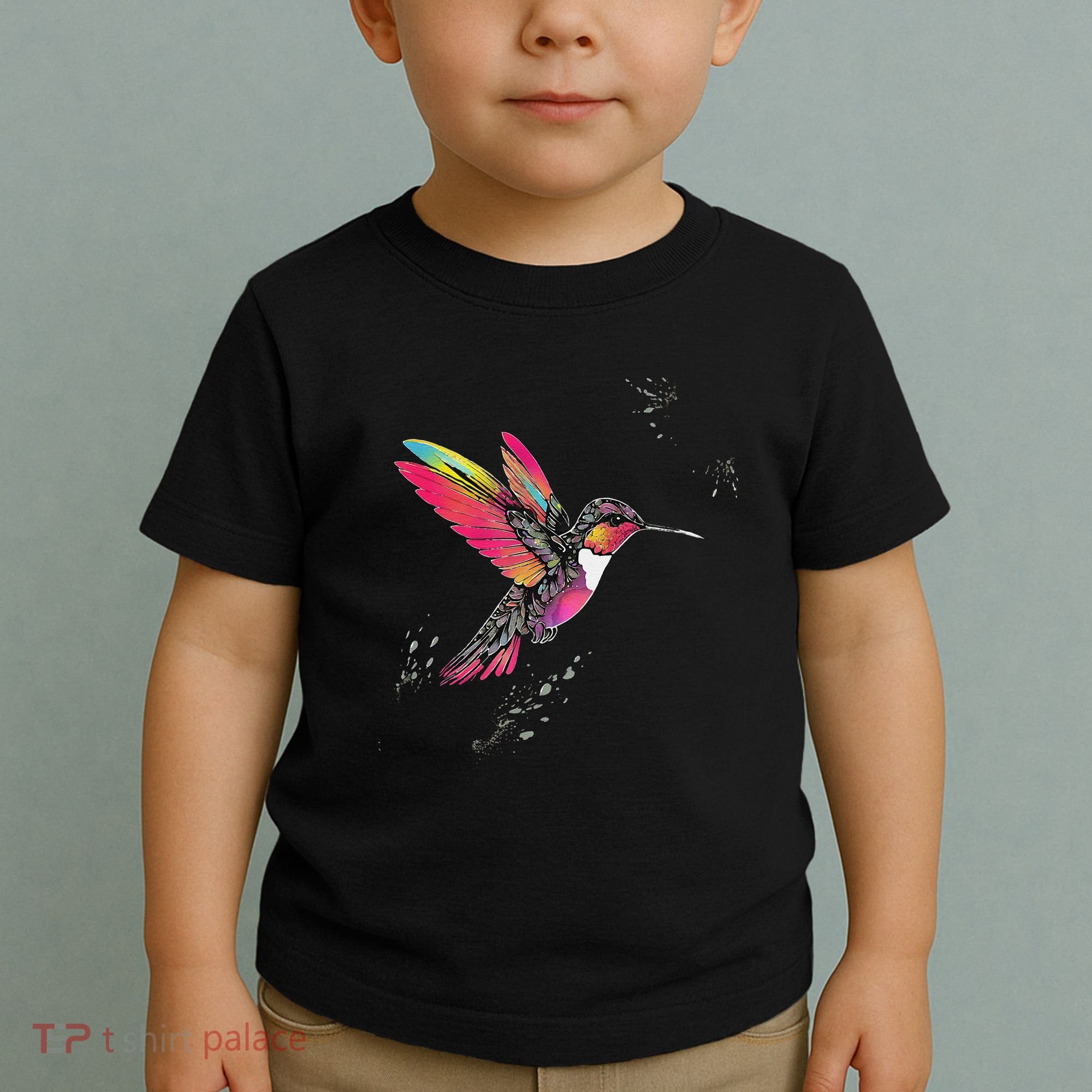 Neon Hummingbird In Flight Toddler T-Shirt