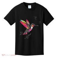 Neon Hummingbird In Flight Kids T-Shirt thumb 0