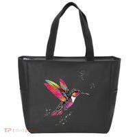 Neon Hummingbird In Flight Tote Bag thumb 0