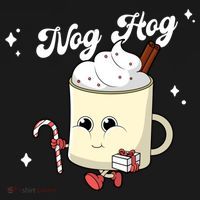 Nog Hog Kawaii Groovy Christmas Eggnog Made Me Retro Egg Nog Great Gift Pajama Set thumb 2