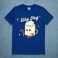 Nog Hog Kawaii Groovy Christmas Eggnog Made Me Retro Egg Nog Great Gift T-Shirt thumb 5