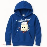 Nog Hog Kawaii Groovy Christmas Eggnog Made Me Retro Egg Nog Great Gift Kids Hoodie thumb 0