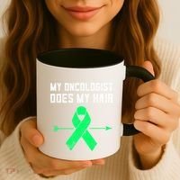 Non Hodgkins Lymphoma Support My Oncologist Does My Hair Funny Gift Coffee Mug thumb 3