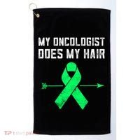 Non Hodgkins Lymphoma Support My Oncologist Does My Hair Funny Gift Golf Towel thumb 0
