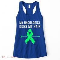 Non Hodgkins Lymphoma Support My Oncologist Does My Hair Funny Gift Women's Tank Top thumb 0