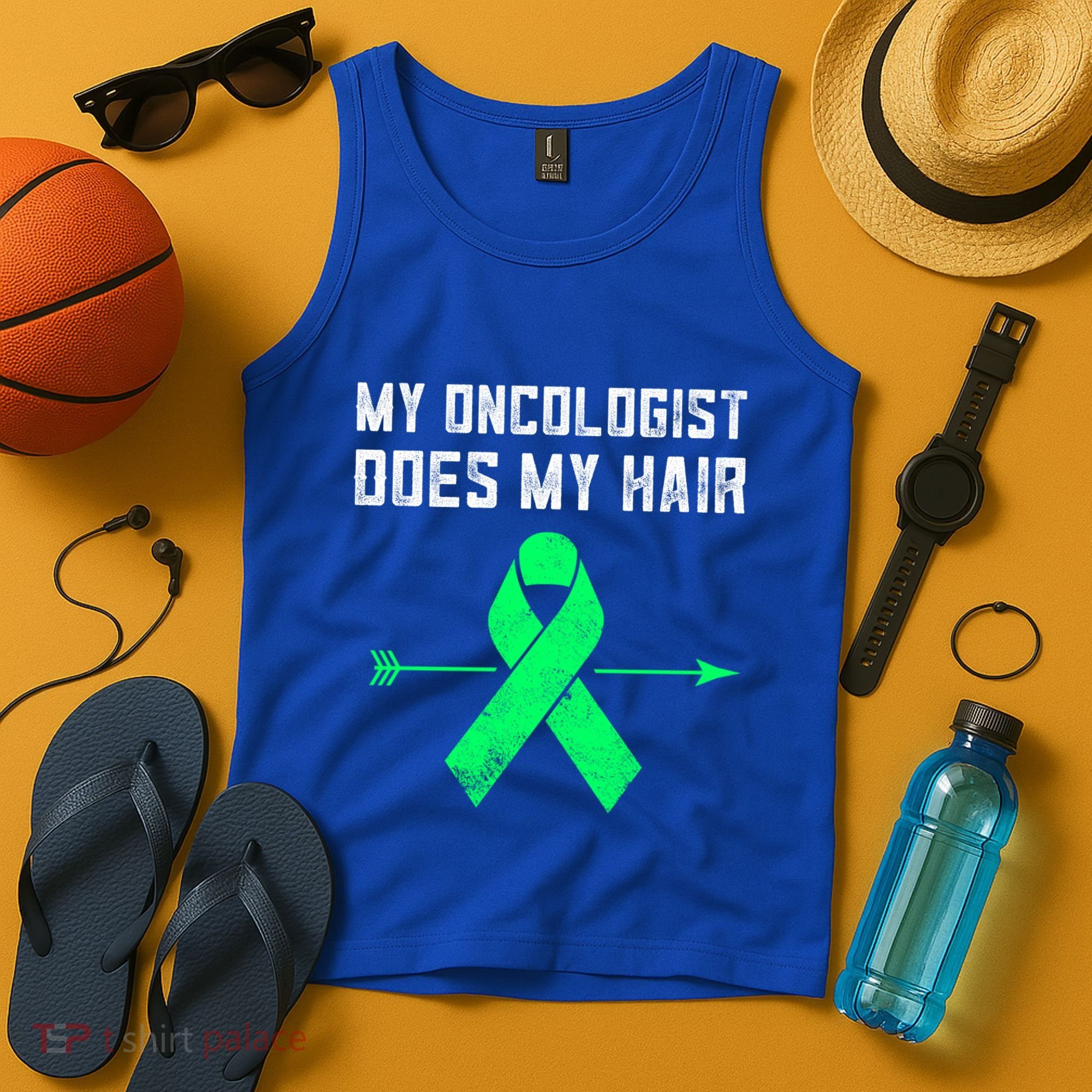 Non Hodgkins Lymphoma Support My Oncologist Does My Hair Funny Gift Tank Top