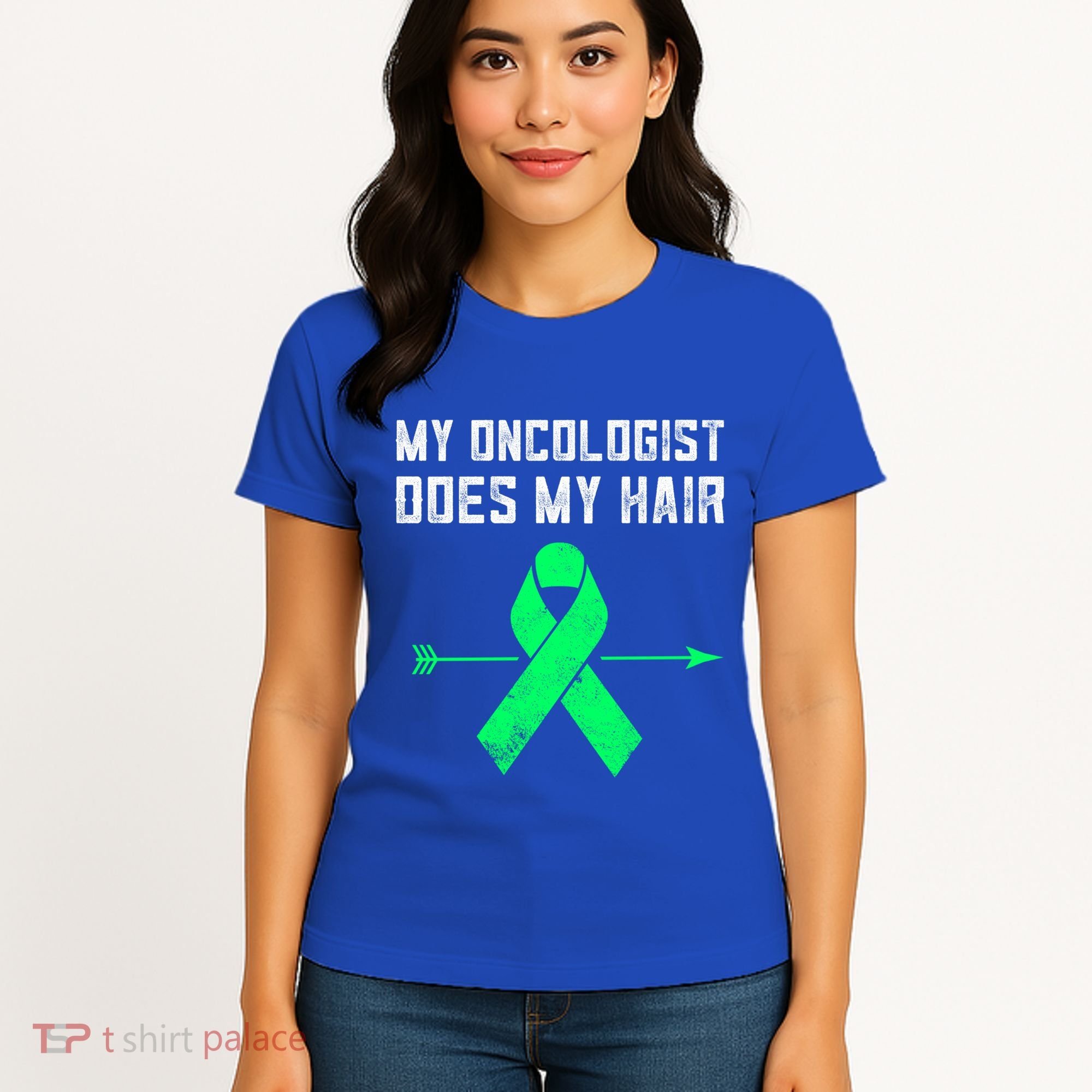 Non Hodgkins Lymphoma Support My Oncologist Does My Hair Funny Gift Women's T-Shirt