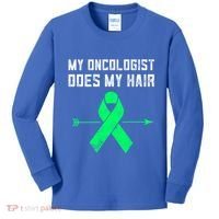 Non Hodgkins Lymphoma Support My Oncologist Does My Hair Funny Gift Kids Long Sleeve Shirt thumb 0
