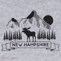 New Hampshire Mountain Moose Cool New Hampshire Gift Women's Sweatshirt thumb 2