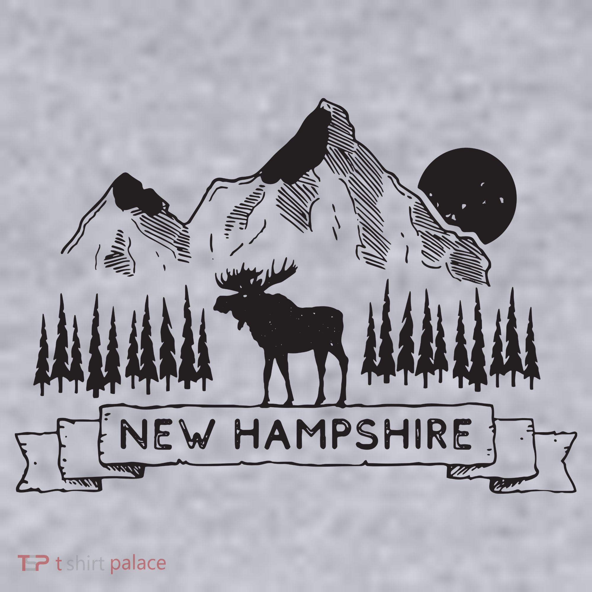 New Hampshire Mountain Moose Cool New Hampshire Gift Women's Sweatshirt