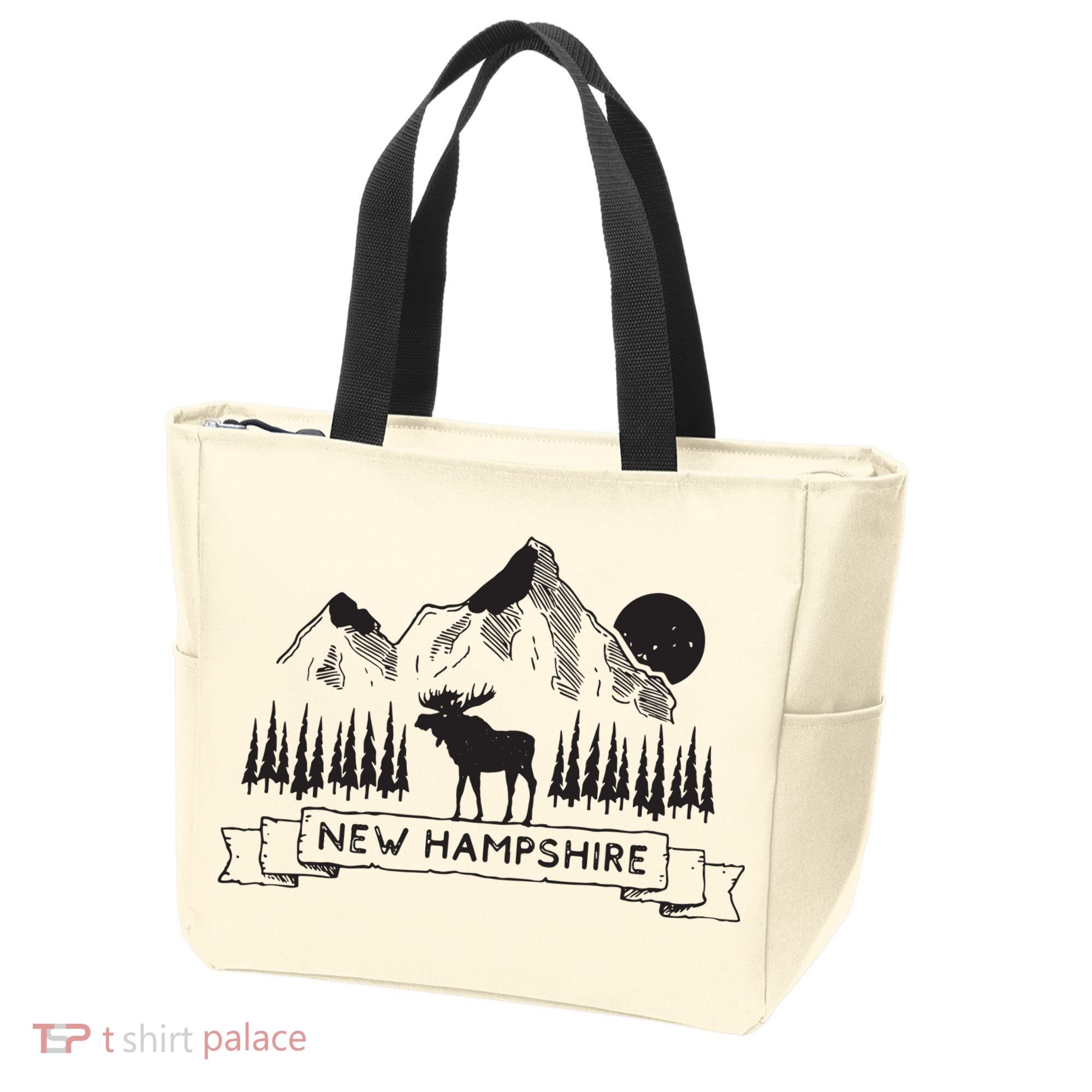 New Hampshire Mountain Moose Cool New Hampshire Gift Tote Bag