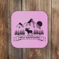 New Hampshire Mountain Moose Cool New Hampshire Gift Coaster thumb 0