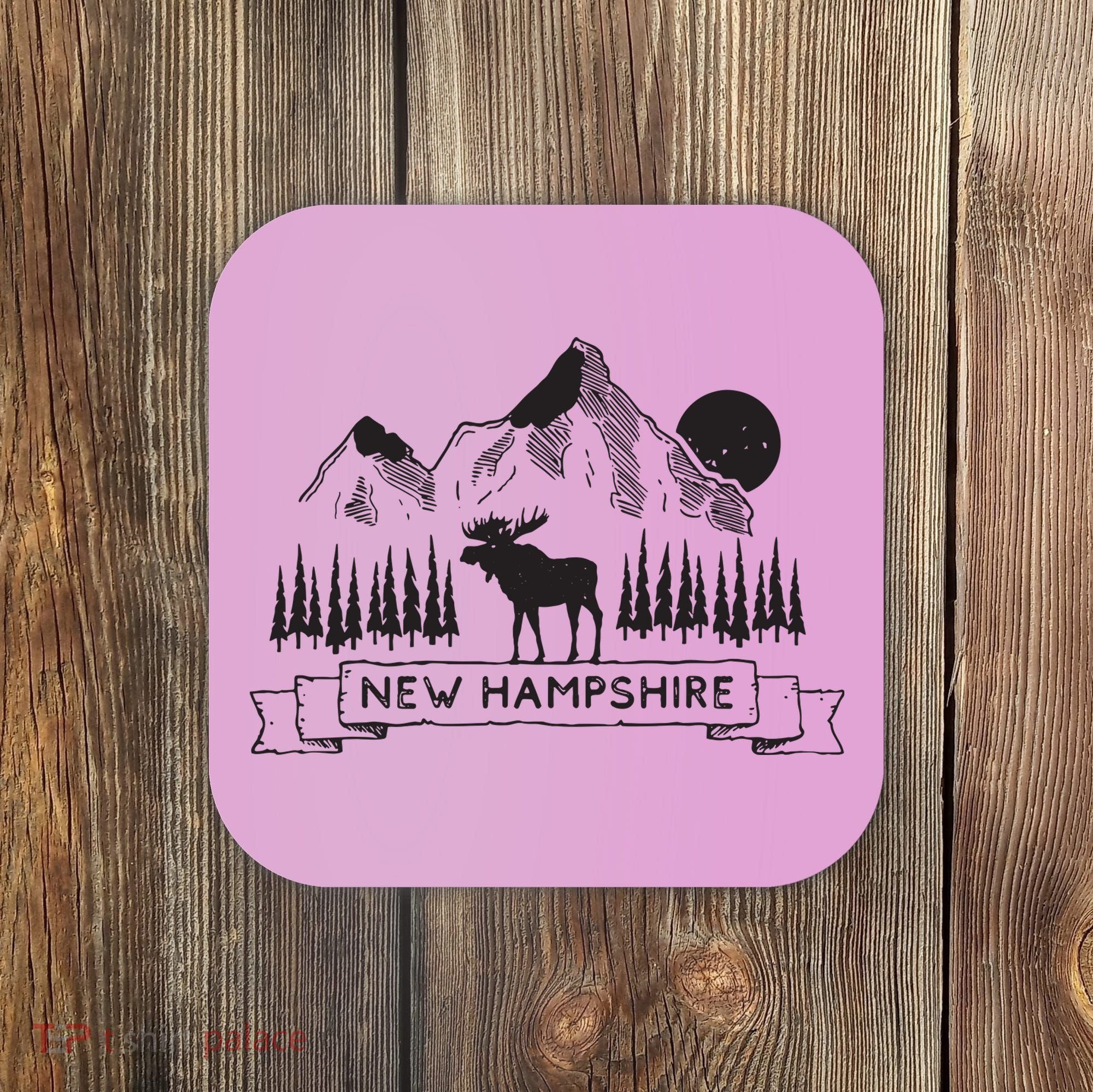 New Hampshire Mountain Moose Cool New Hampshire Gift Coaster
