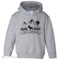 New Hampshire Mountain Moose Cool New Hampshire Gift Toddler Hoodie thumb 0