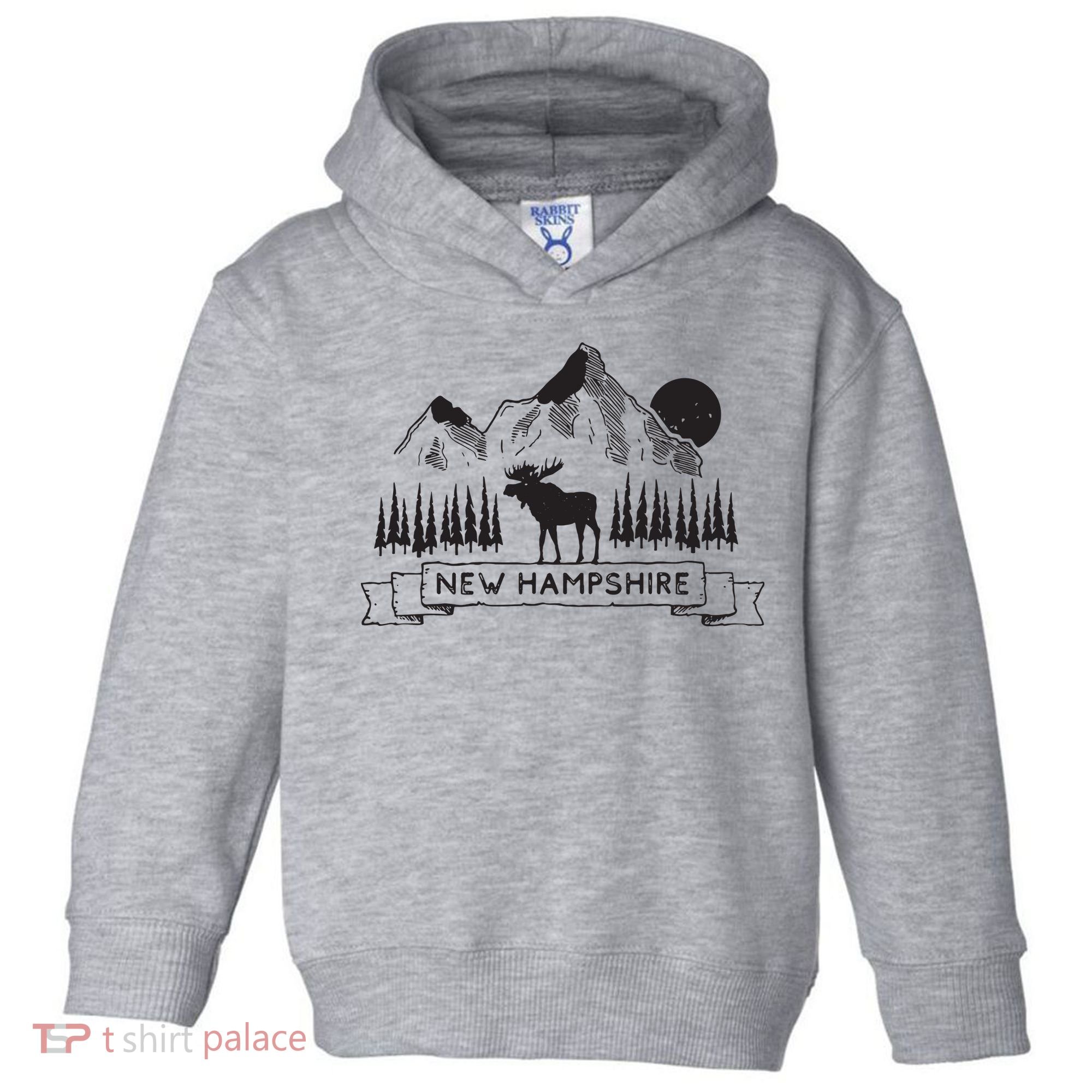 New Hampshire Mountain Moose Cool New Hampshire Gift Toddler Hoodie