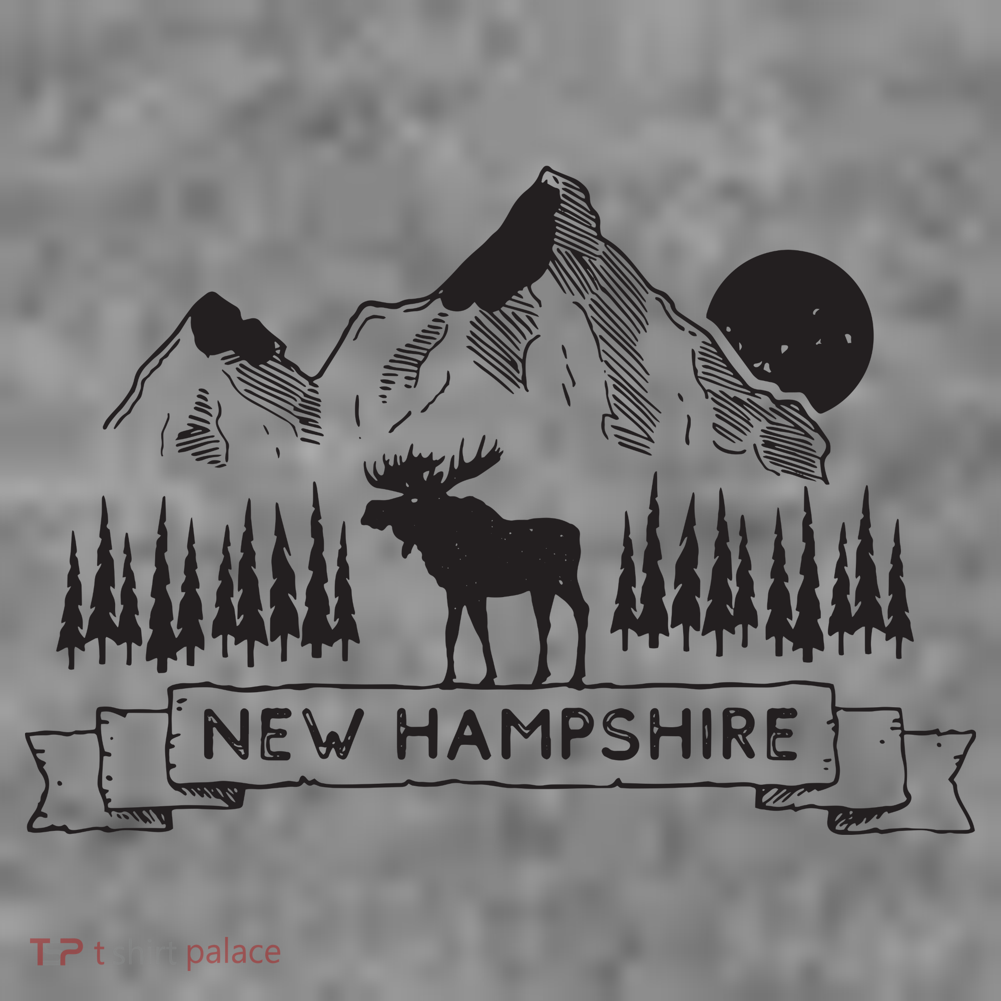 New Hampshire Mountain Moose Cool New Hampshire Gift Toddler Hoodie