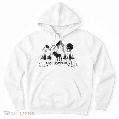 New Hampshire Mountain Moose Cool New Hampshire Gift Hoodie
