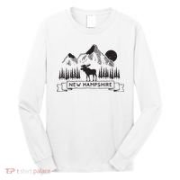 New Hampshire Mountain Moose Cool New Hampshire Gift Long Sleeve Shirt thumb 0